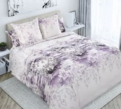 КПБ "Прогулка по Венеции" Фиолетовый р. Евро