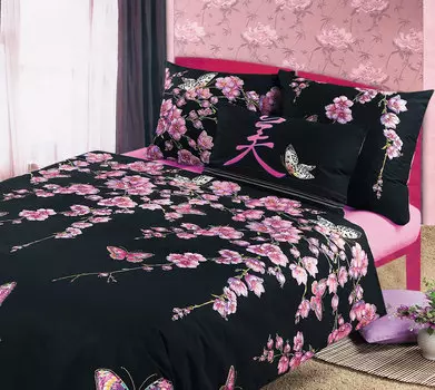 КПБ "Сакура в черном" р. 2,0-сп.