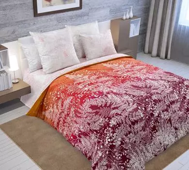 КПБ "Шелест листвы" Красный р. 1,5-сп.