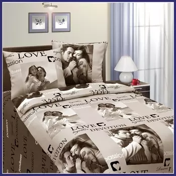 КПБ "Сладкая парочка (Бежевый)" р. Евро