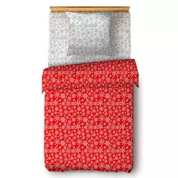 КПБ "Снежинки" Красный р. 1,5-сп.