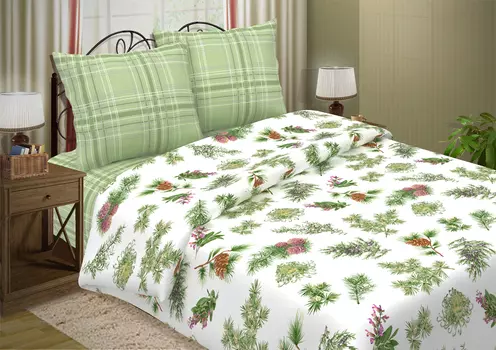 КПБ "Таежная романтика" Зеленый р. 2,0-сп. евро