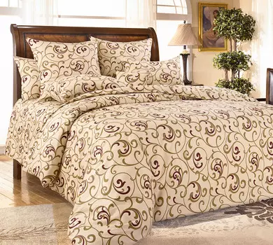 КПБ "Вензель" Бежевый р. 1,5-сп.