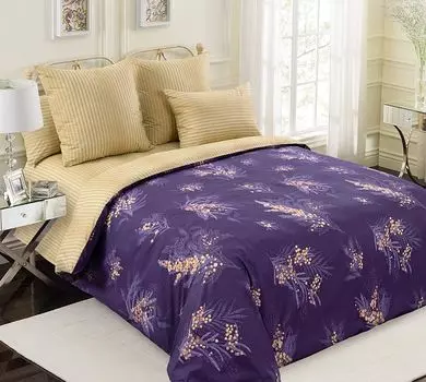 КПБ "Ветки мимозы" Фиолетовый р. 2,0-сп.