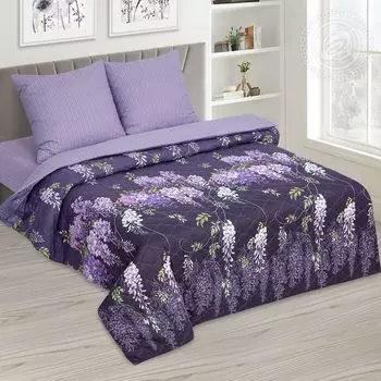 КПБ Зима-Лето "Глициния" Фиолетовый р. 1,5-сп.