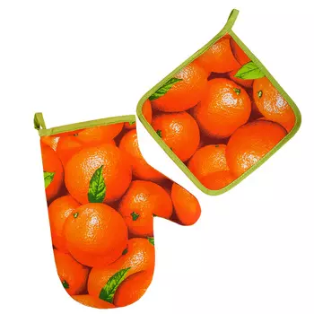 Кухонные принадлежности "Апельсины" Оранжевый р. 2 пред.
