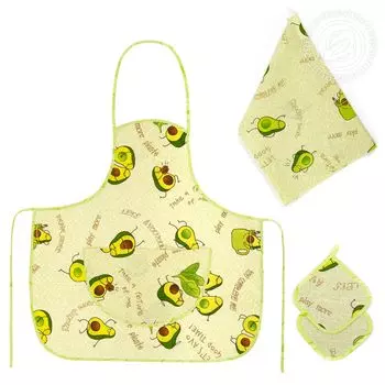 Кухонные принадлежности "Авакадос" Зеленый р. 4 пред.