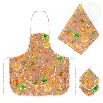 Кухонные принадлежности "Цитрус" Коричневый р. 4 пред.