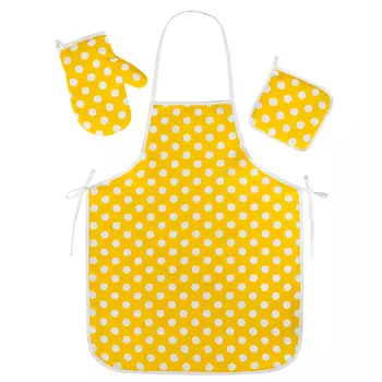 Кухонные принадлежности "Горошек" Желтый р. 3 пред.