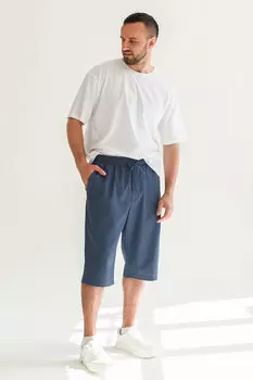 Муж. бриджи "Льняные Индиго" р. 46