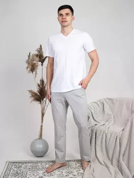 Муж. брюки "арт. 16-0836 Серый" р. 58