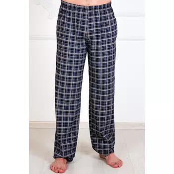 Муж. брюки "Клетка" Черный р. 50