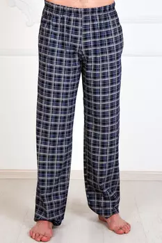 Муж. брюки "Клетка" Черный р. 62