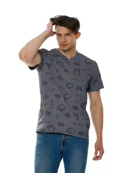 Муж. футболка "арт. 16-0799 Серый" р. 56