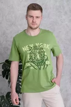 Муж. футболка "арт. 19-0415 Оливковый" р. 48