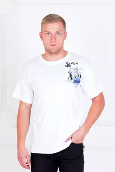 Муж. футболка "Brain" Белый р. 52