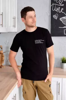 Муж. футболка "Эрлан" Черный р. 50