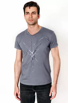 Муж. футболка "Кевин Серый" р. 60
