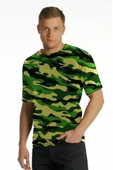 Муж. футболка "КМФ" Зеленый р. 46