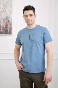 Муж. футболка "Конрад" Голубой р. 56