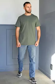 Муж. футболка "Основа" Хаки р. 56