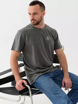 Муж. футболка "Первый" Темно-серый р. 52