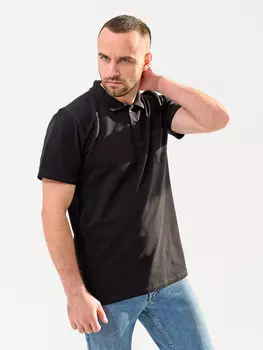 Муж. футболка "Поло" Черный р. 48