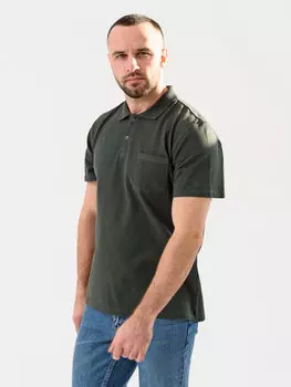 Муж. футболка "Поло" Темно-зеленый р. 48