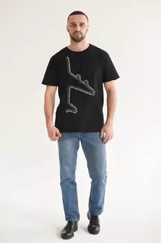 Муж. футболка "Самолет Черный" р. 58