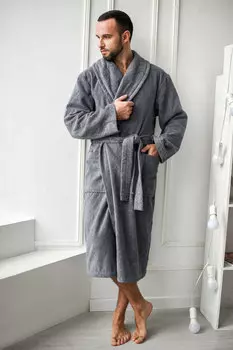 Муж. халат "Банный" Графит р. 54