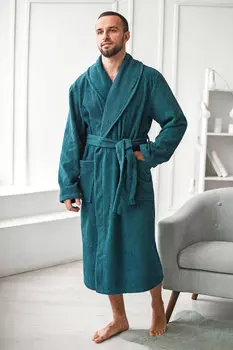 Муж. халат "Банный Зеленый" р. 56