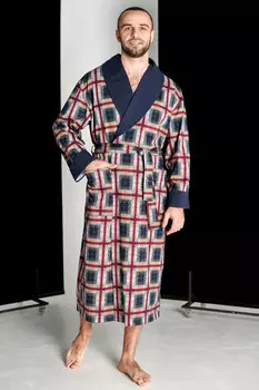 Муж. халат "Пижон" Бордовый р. 52