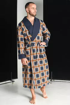 Муж. халат "Пижон" Оранжевый р. 56