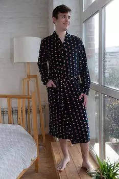 Муж. халат "Роберт" Синий р. 58