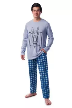 Муж. костюм арт. 16-0368 Серо-голубой р. 62