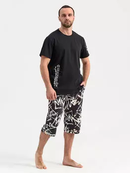 Муж. костюм домашний "Граффити" Черный р. 48