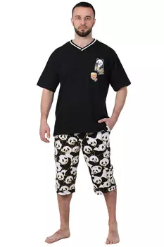 Муж. костюм "Панда" Черный р. 48