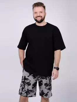 Муж. пижама "Бэкграунд" Черный р. 48