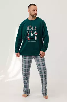 Муж. пижама "Чудеса случаются" Изумрудный р. 46