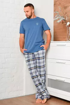 Муж. пижама "Комфорт" Синий р. 48