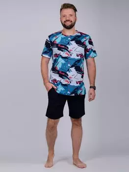 Муж. пижама "Серфинг" Синий р. 48