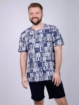 Муж. пижама "Серфинг" Синий р. 58