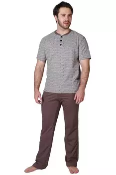 Муж. пижама "Щеголь" Коричневый р. 48