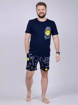 Муж. пижама "Смоки" Темно-синий р. 56