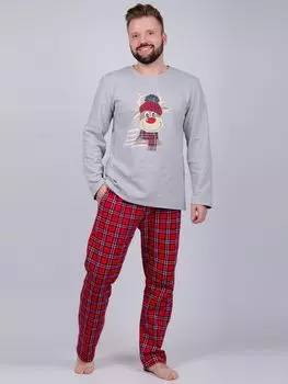 Муж. пижама "Сноу" Красный р. 54