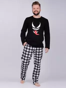 Муж. пижама "Веном" Черный р. 50