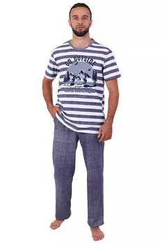 Муж. пижама "Вояж" Синий р. 48