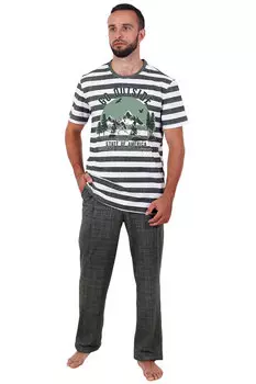 Муж. пижама "Вояж" Зеленый р. 58