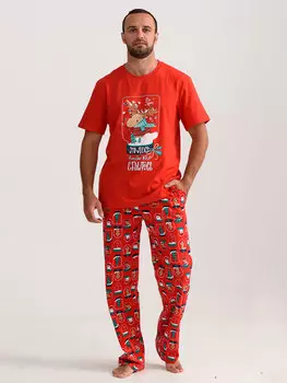 Муж. пижама "Все будет! Красный" р. 54