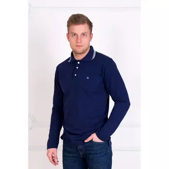 Мужской джемпер-поло "Марк" Синий, размер 56